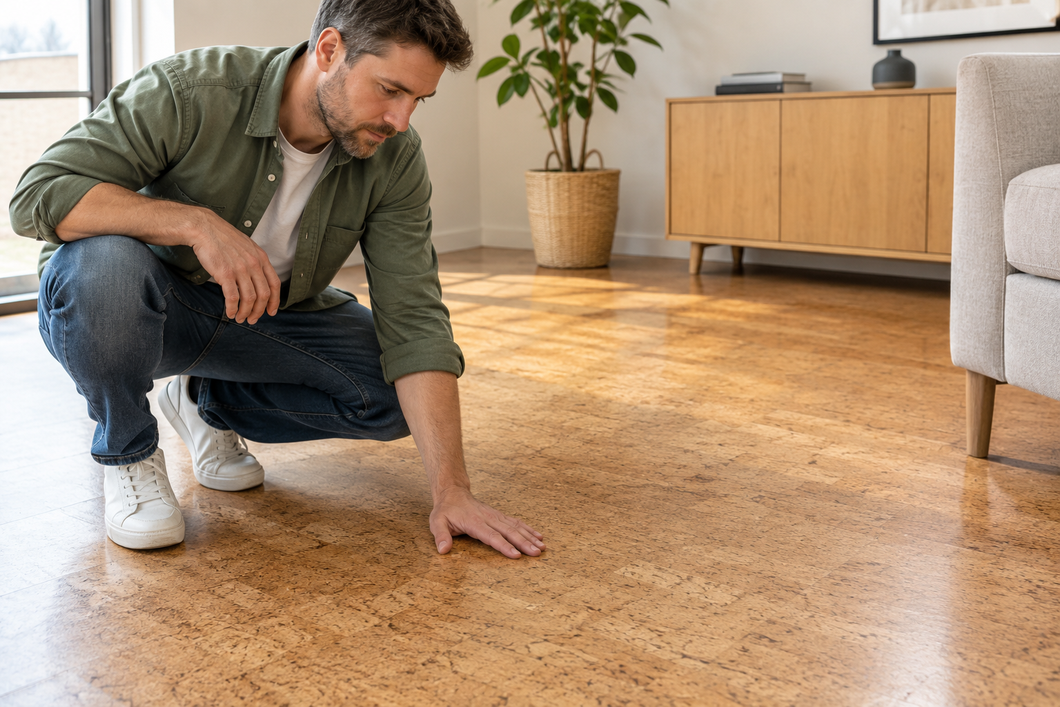 Пробковый пол: плюсы и минусы, где стелить и как ухаживать